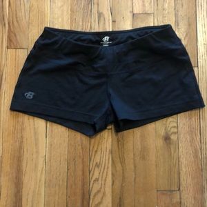EUC XS Bodybuilding.com Black Booty Shorts